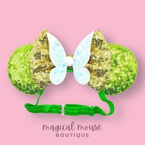 Tinker Bell Elastic Minnie Ears | Disney Peter Pan-Inspired Adjustable Headband